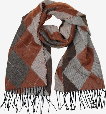 COLLEZIONE ALESSANDRO Scarf 'Argyle' in Brown: front