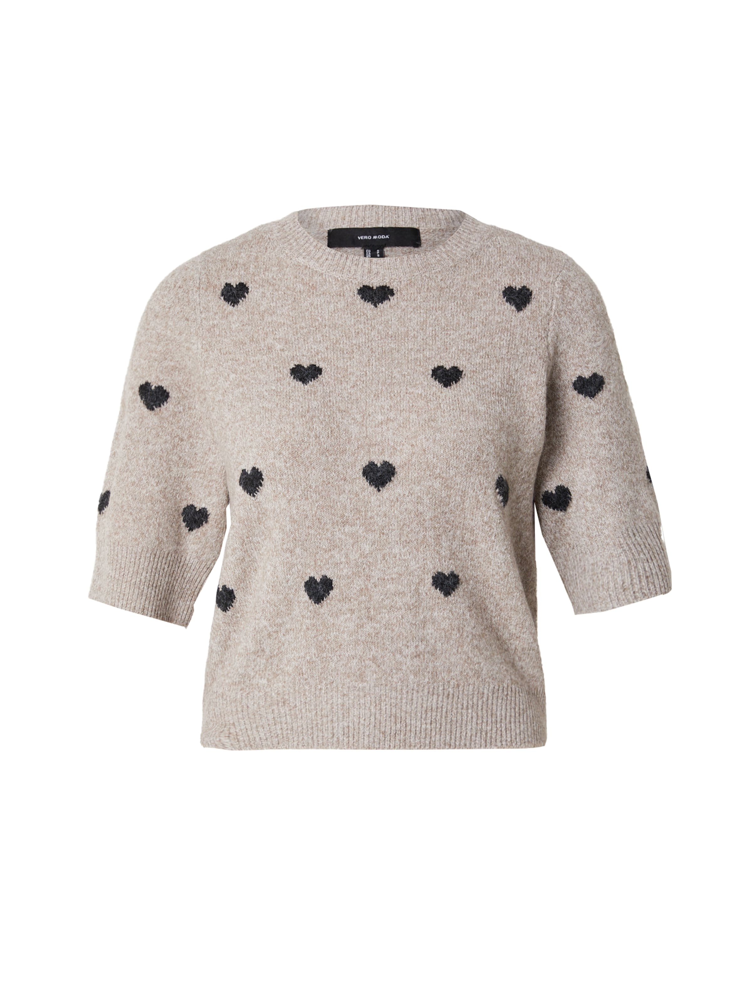 VERO MODA Pullover 'VMDoffy Intarsia' in Grau: Vorderseite