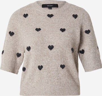 VERO MODA Pullover 'VMDoffy Intarsia' in Grau: Vorderseite