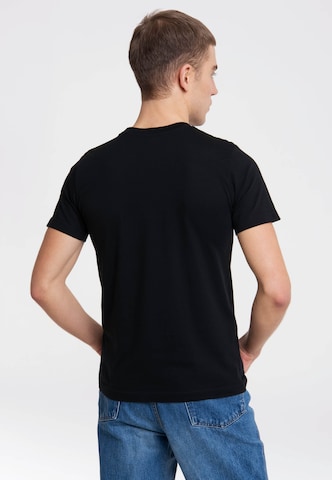 LOGOSHIRT Shirt 'FAST FOOD' in Black