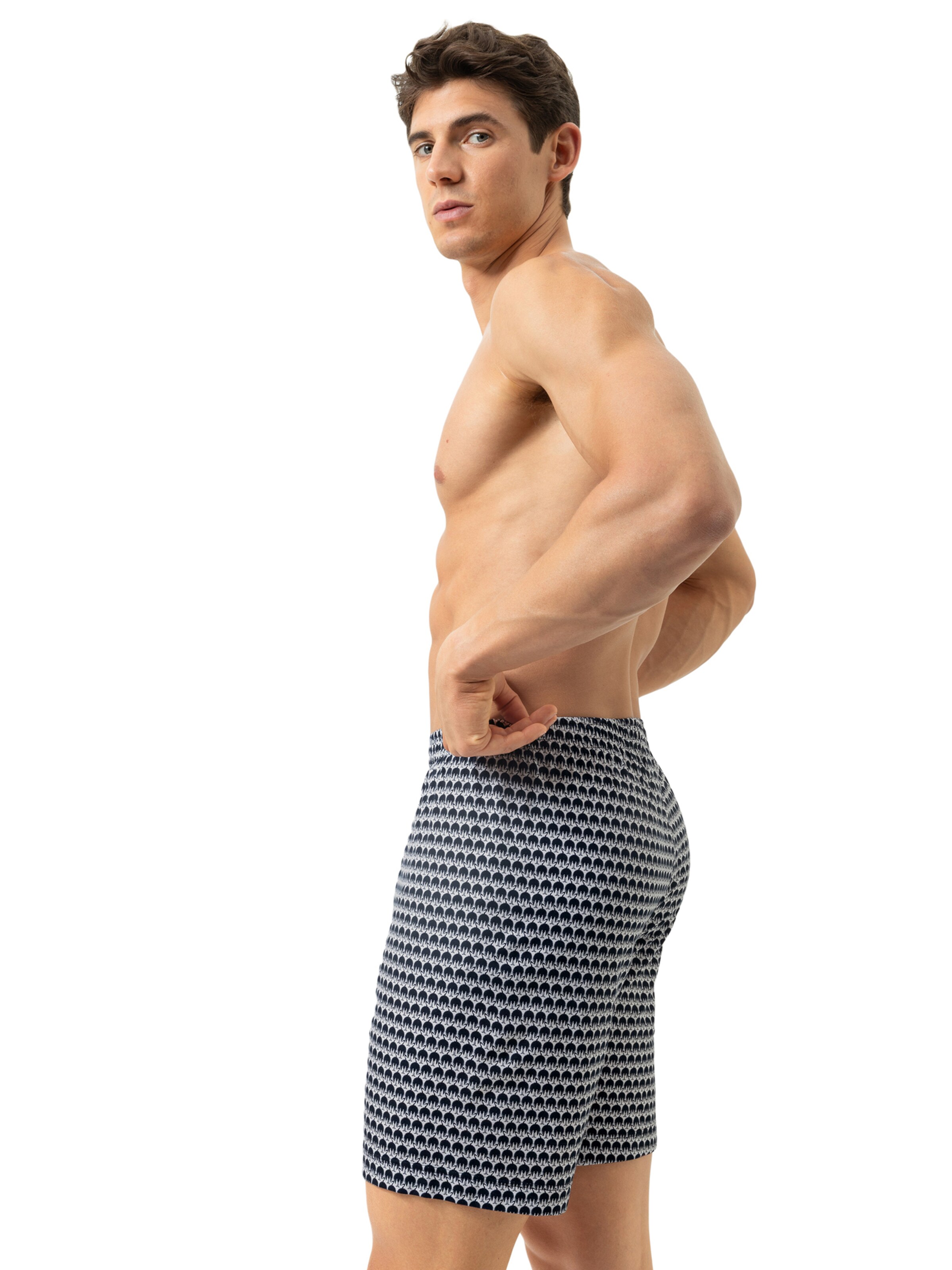 Mey Pyjamabroek 'Crane Swarm' in Blauw