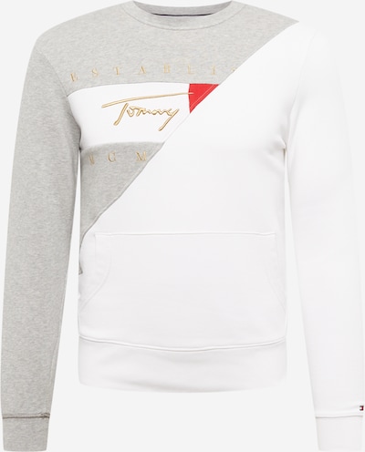 Tommy Jeans Μπλούζα φούτερ σε χρυσό / γκρι μελανζέ / ανοικτό κόκκινο / offwhite, Άποψη προϊόντος