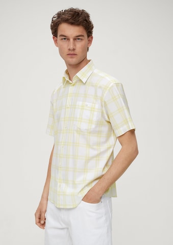 s.Oliver Regular fit Button Up Shirt in White: front