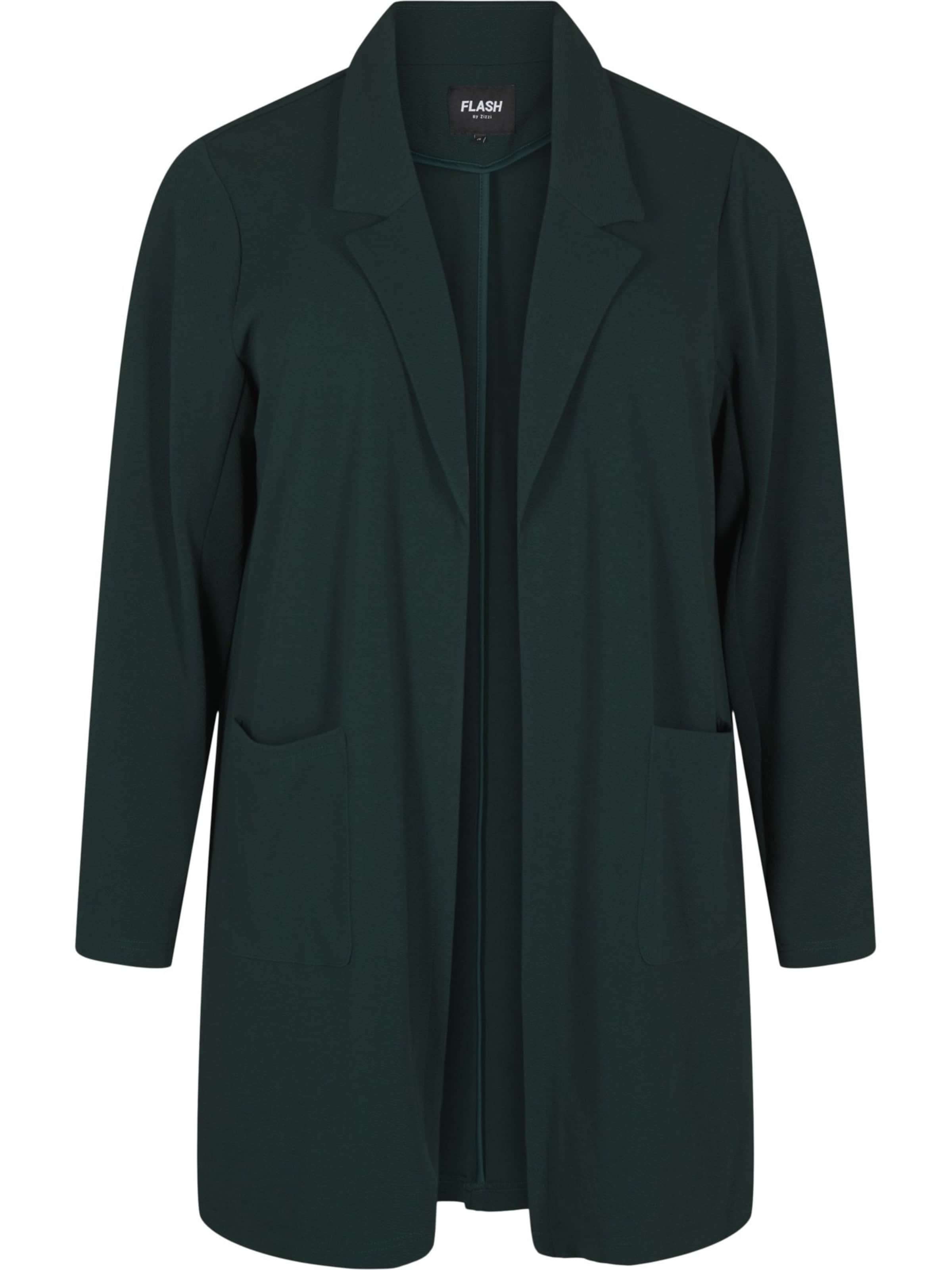 Flash by Zizzi Blazers in Groen: voorkant