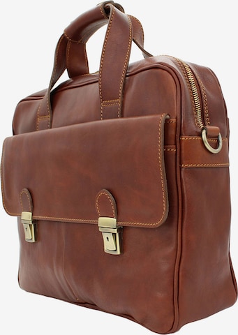 bupell Laptoptasche 'Clemente' in Braun: Vorderseite