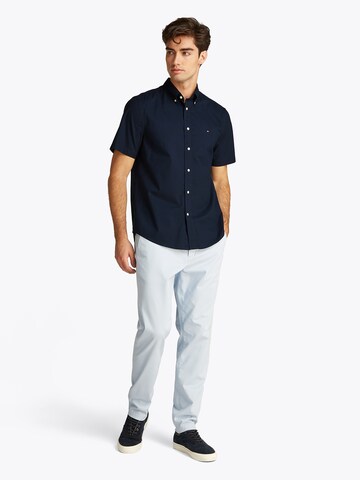 TOMMY HILFIGER Regular fit Button Up Shirt 'FLEX' in Blue