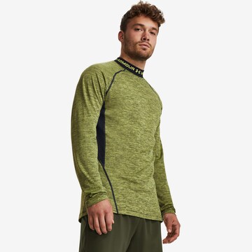 UNDER ARMOUR Performance Shirt 'Twist Mock' in Green: front