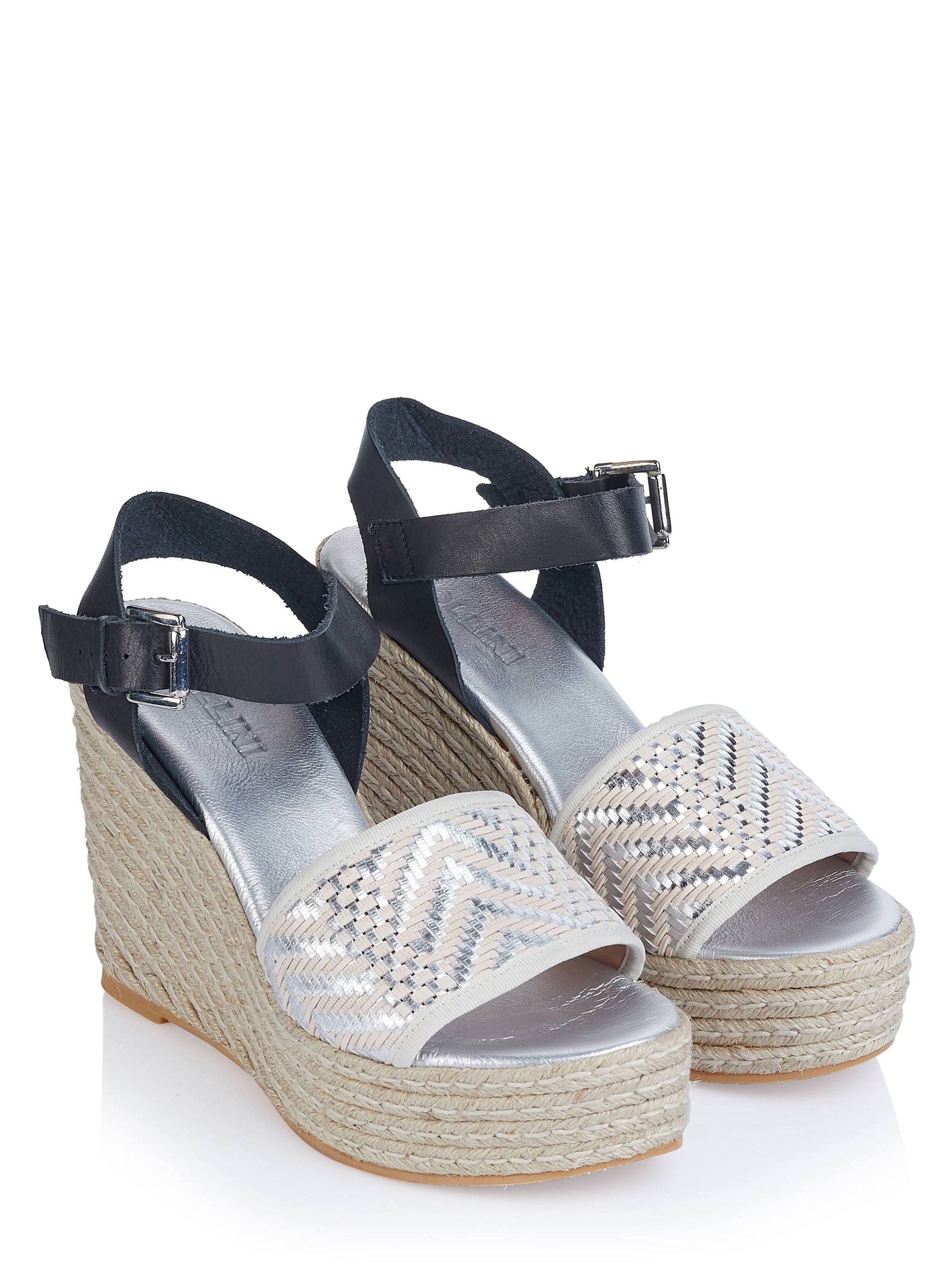POLLINI Pumps 'Pollini Sandale' i sølv: forside