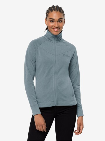 JACK WOLFSKIN Functionele fleece jas in Blauw: voorkant