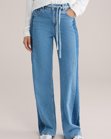 WE Fashion Широкий Джинсы в Синий: спереди