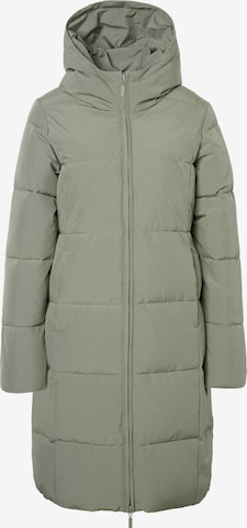 Cappotto invernale di mazine in verde: frontale