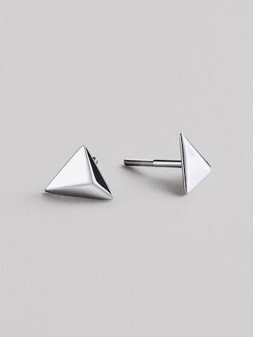 Boucles d'oreilles 'PYRAMID' REYTEL en argent