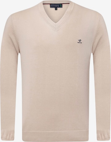 Sir Raymond Tailor Strickpullover 'Los Angeles' in Beige: Vorderseite