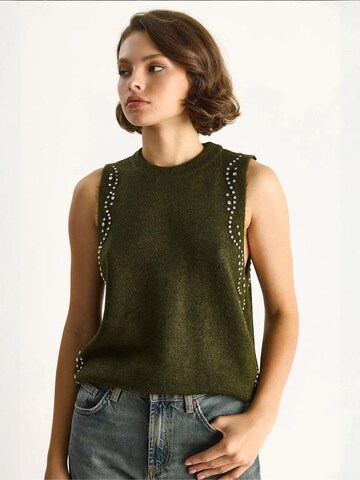 Top in maglia di Bianco Lucci in verde