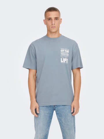 Only & Sons T-Shirt 'Sean' in Blau: predná strana