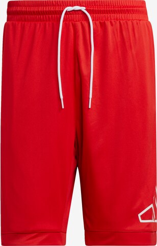 ADIDAS PERFORMANCE Loose fit Workout Pants in Red: front