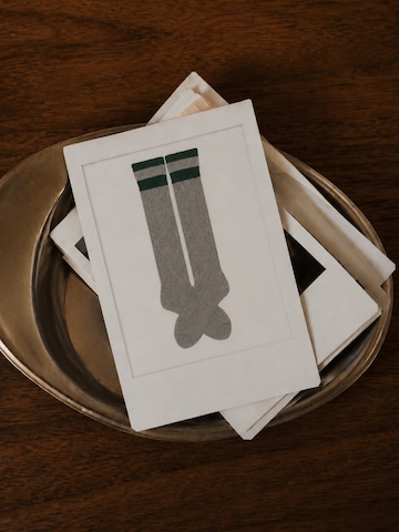HerzSticht Traditional socks 'Wiesendistel' in Grey