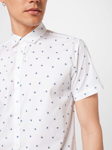 INDICODE JEANS Regular fit Button Up Shirt 'Harrisburg' in White