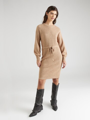 ONLY Knitted dress 'KATIA' in Brown: front