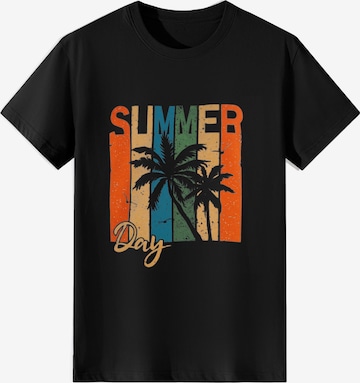 LapaPlus Shirt 'Summer Day' in Schwarz: Vorderseite
