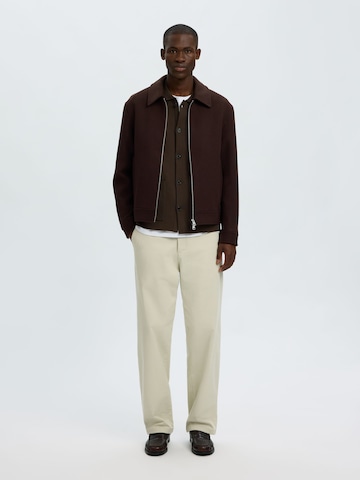 SELECTED Knit Cardigan in Brown