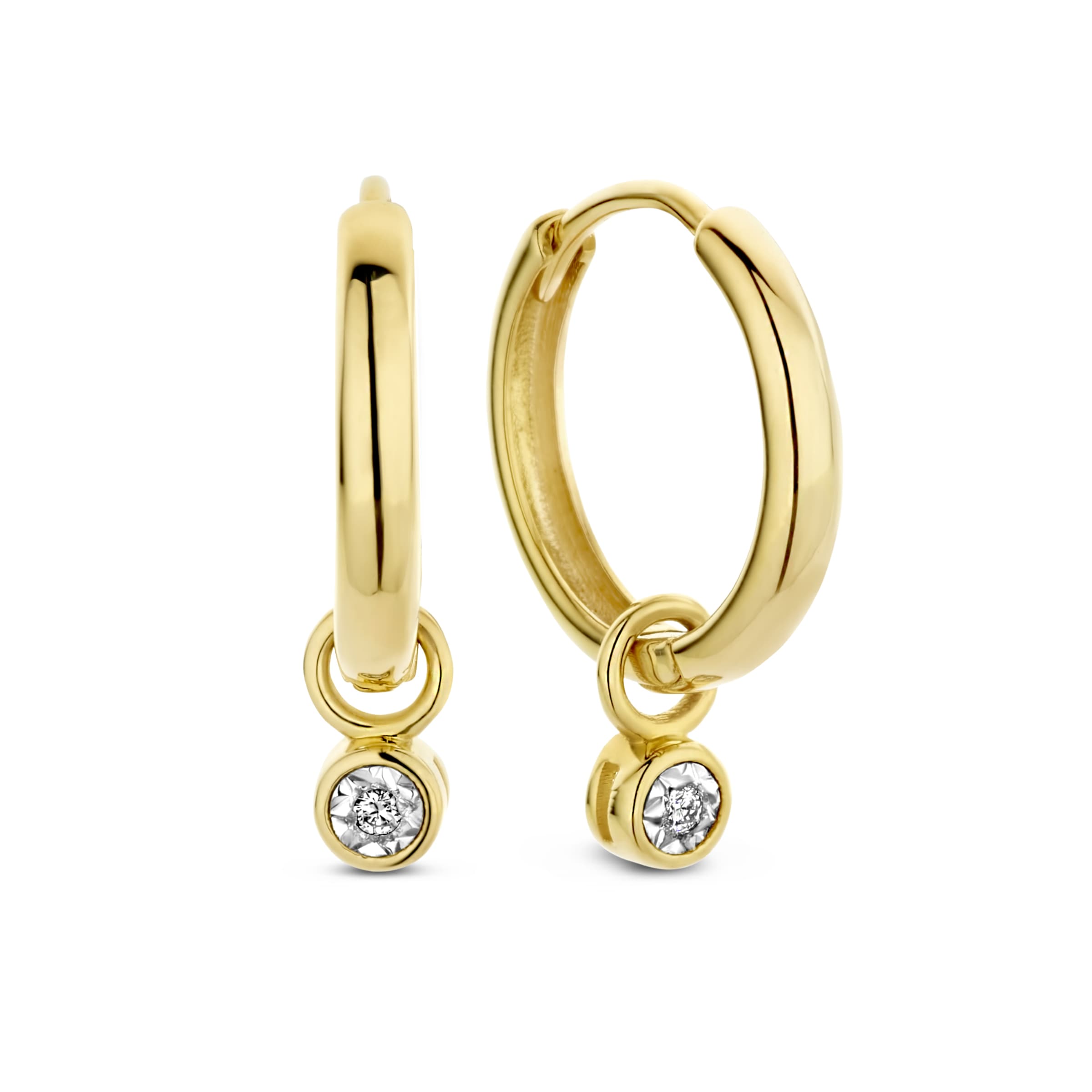 Boucles d'oreilles Isabel Bernard en or : devant