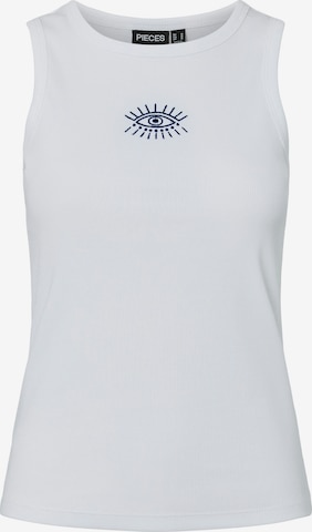 PIECES Top 'PCMAY' – bílá: přední strana