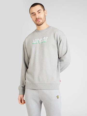Bluză de molton 'Relaxd Graphic Crew' de la LEVI'S ® pe gri: față