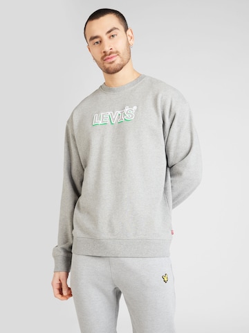 LEVI'S ® Sweatshirt 'Relaxd Graphic Crew' i grå: framsida