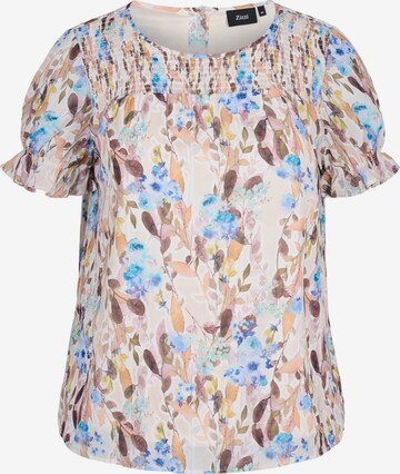 Zizzi Blouse 'MGILMA' in Beige: voorkant