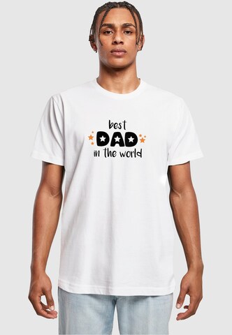 T-Shirt 'Fathers Day - Best Dad In The World' Merchcode en blanc : devant