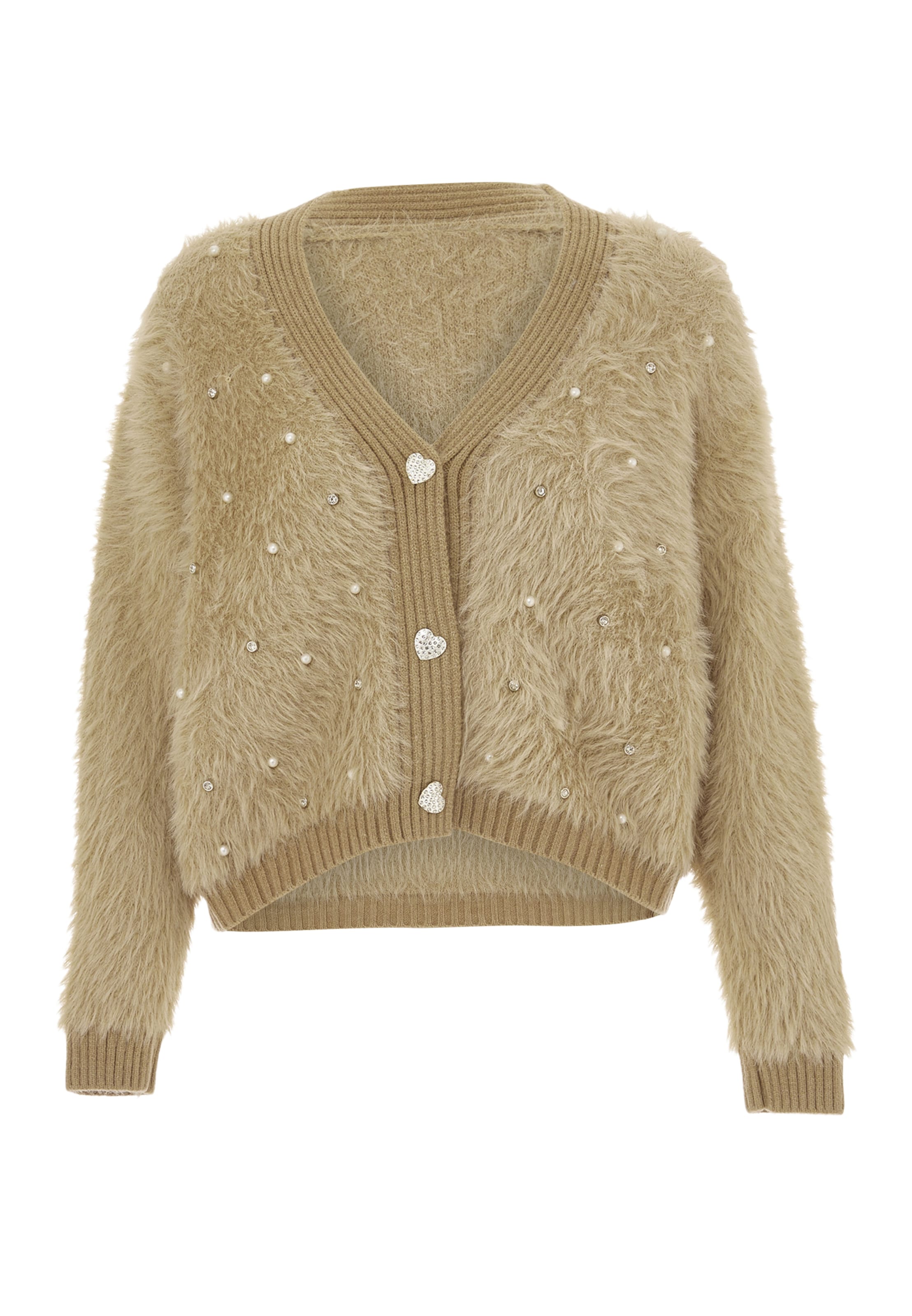 IMMY Knit cardigan in Beige: front