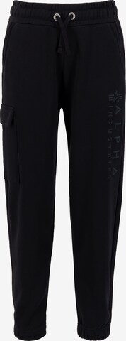 ALPHA INDUSTRIES - Loosefit Pantalón en negro: frente