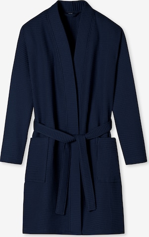 SCHIESSER Short Bathrobe in Blue: front