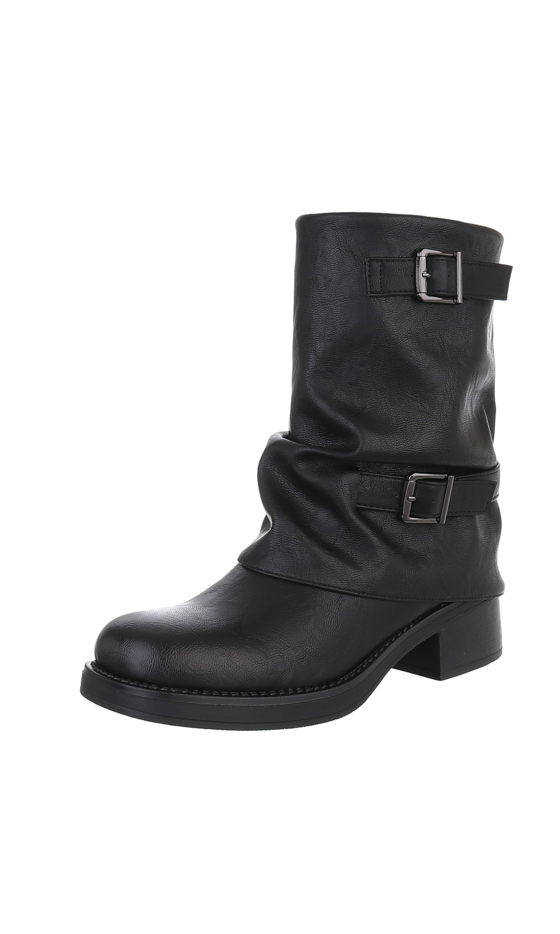 Ital-Design Boots in Black: front