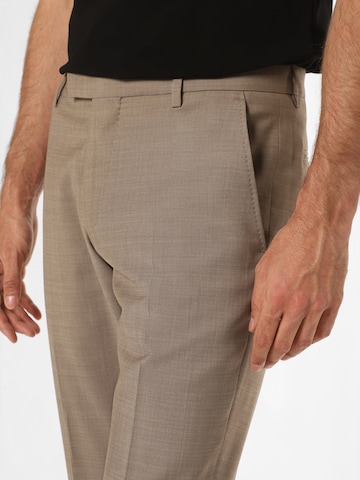 JOOP! Regular Pleated Pants 'Brad' in Brown