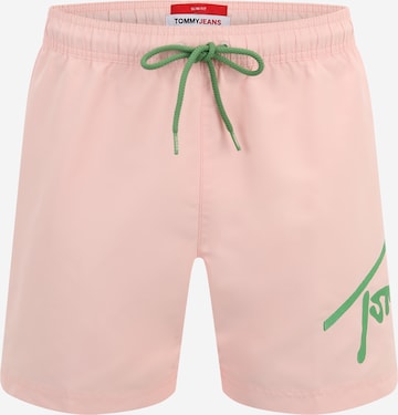 Tommy Jeans Szorty kąpielowe w kolorze różowy: przód