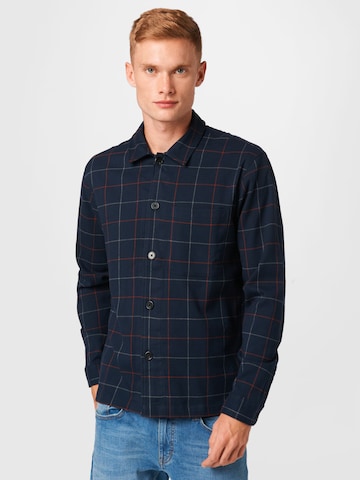 Abercrombie & Fitch Regular fit Button Up Shirt in Blue: front