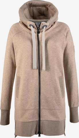 ViertelMond Sweatjacke 'Varinja' in Beige: predná strana