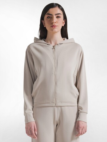 DEHA Sweatjacke in Beige: Vorderseite