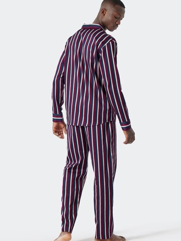 SCHIESSER Pyjama lang 'Elegant Stripes' in Lila