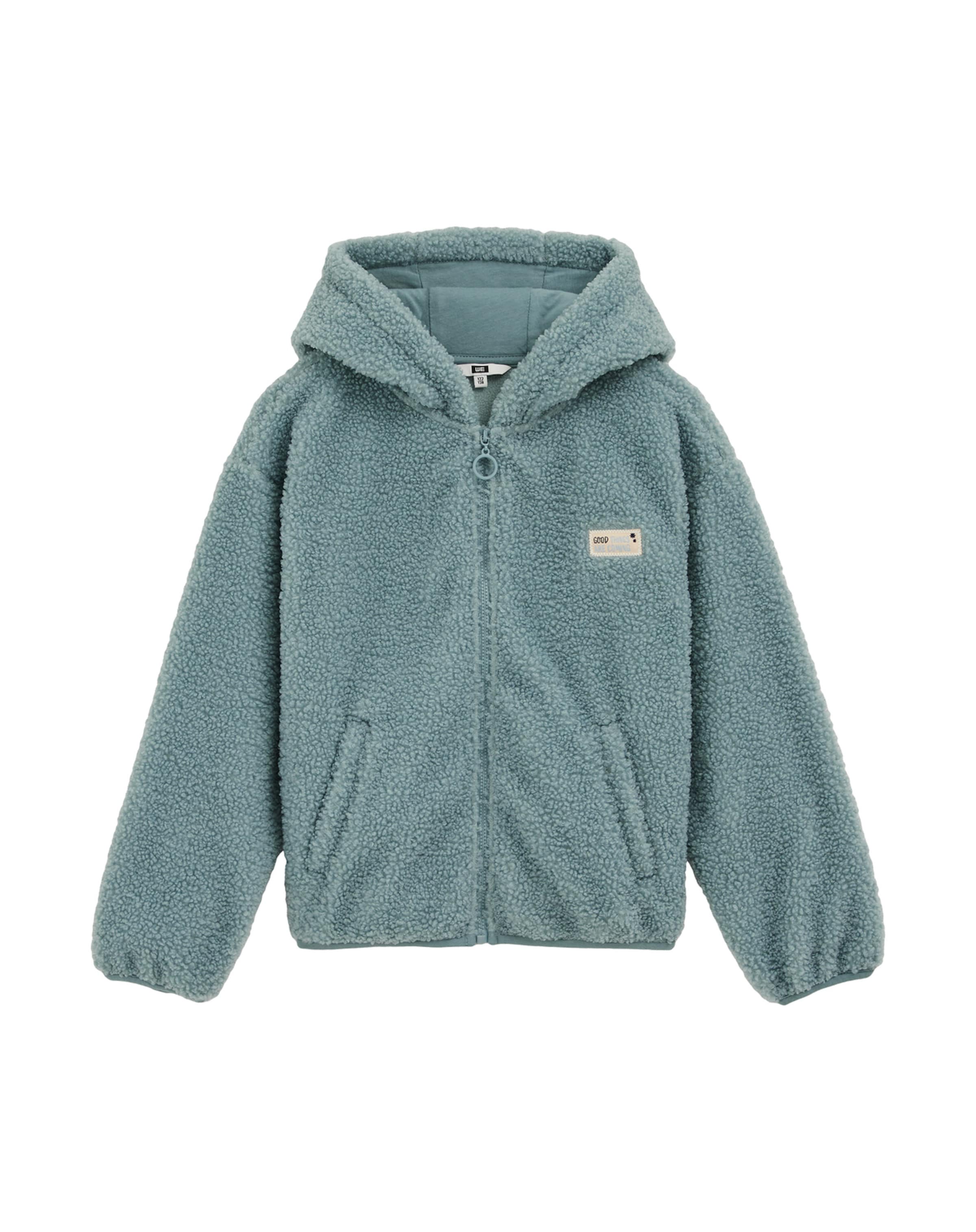 WE Fashion Fliisjakk, värv sinine: eest vaates