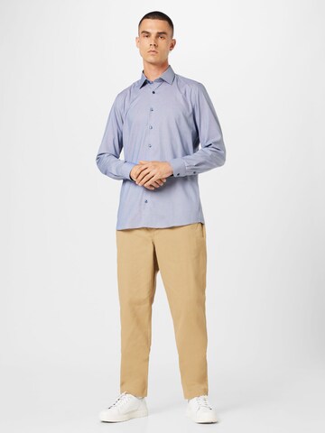 OLYMP Regular fit Button Up Shirt 'Level 5' in Blue