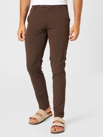 JACK & JONES Slim fit Chino Pants 'Marco Connor' in Brown: front