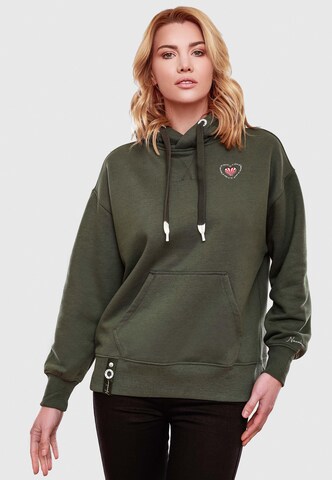 NAVAHOO Sweatshirt 'Goldfee' in Green: front