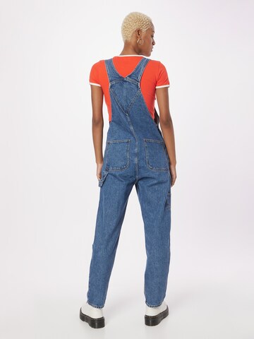 Monki Loosefit Tuinbroek jeans in Blauw