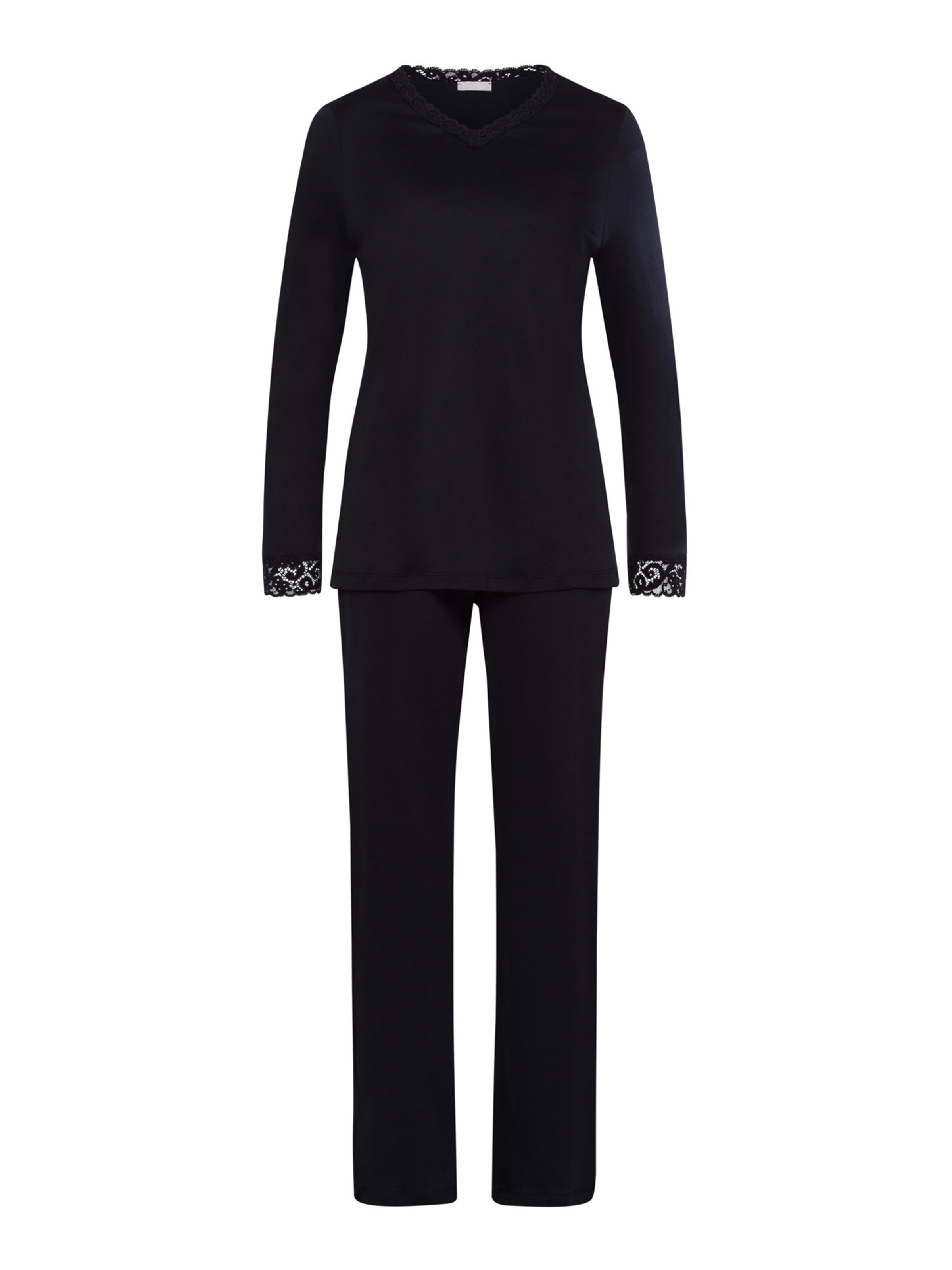 Pyjama ' Moments ' Hanro en noir : devant