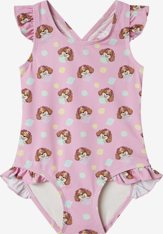 Maillot de bain 'Paw Patrol' NAME IT en rose : devant