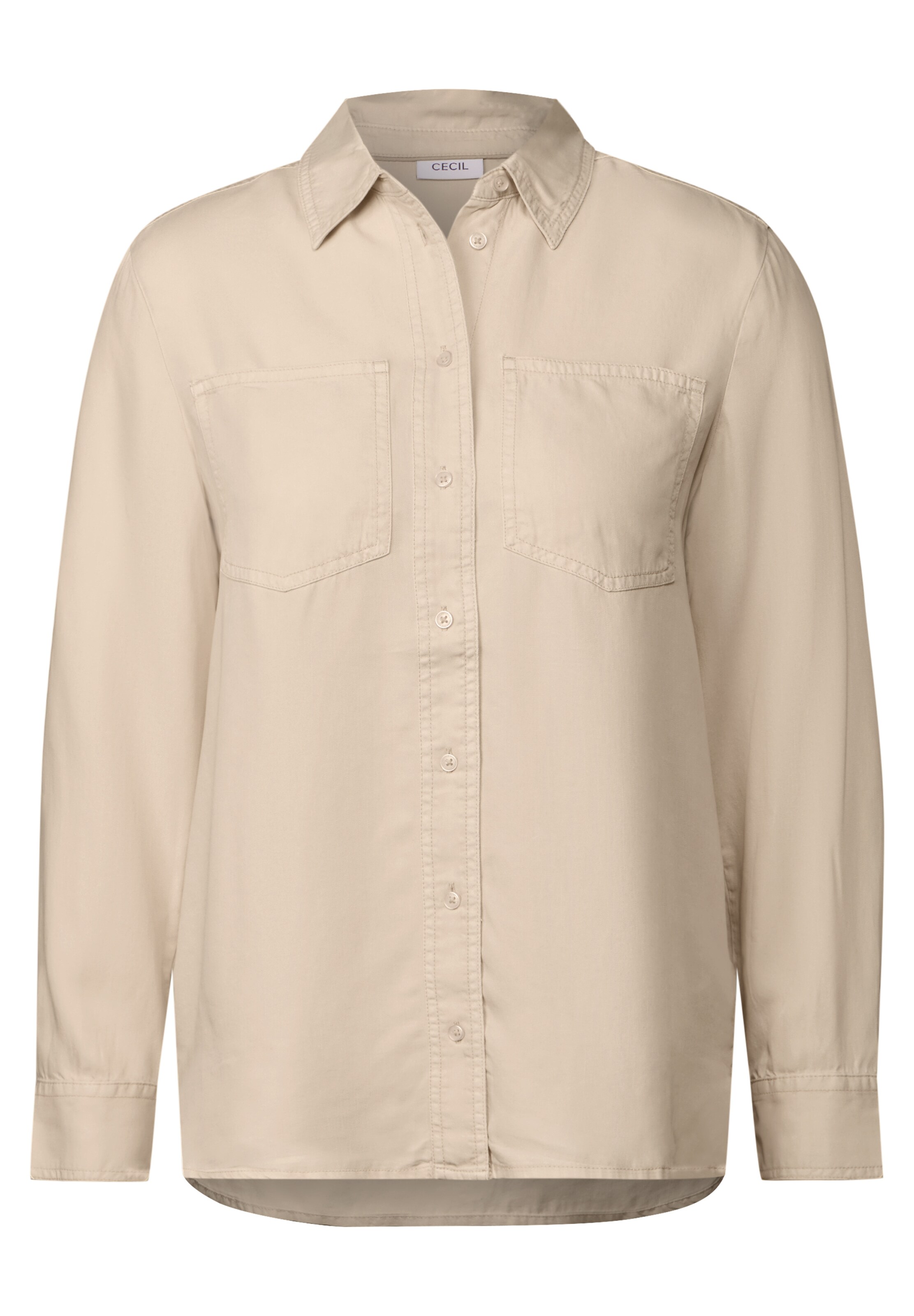 CECIL Bluse im Washed-Look in Beige: Vorderseite