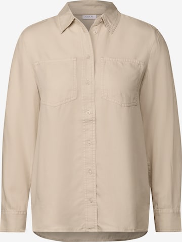 CECIL Bluse im Washed-Look in Beige: Vorderseite